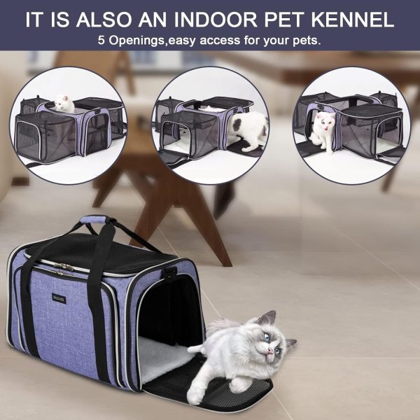 BAGLHER Expandable Pet Carrier Airline Approved Travel Bag-6
