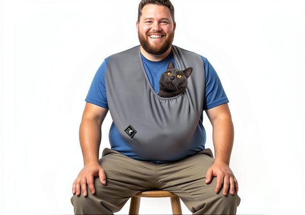 PAWPUBBY Cat Carrier Sling Soft Fleece Hands Free Pet Pouch-1