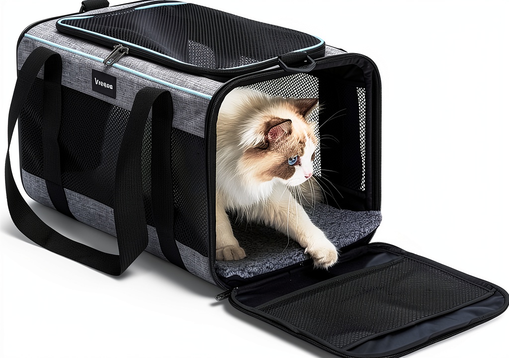Vceoa pet carrier placed under airplane seat