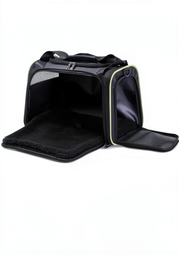 PETSFIT Large Cat Carrier Cozy Fleece Mat Travel Pet Carrier-6