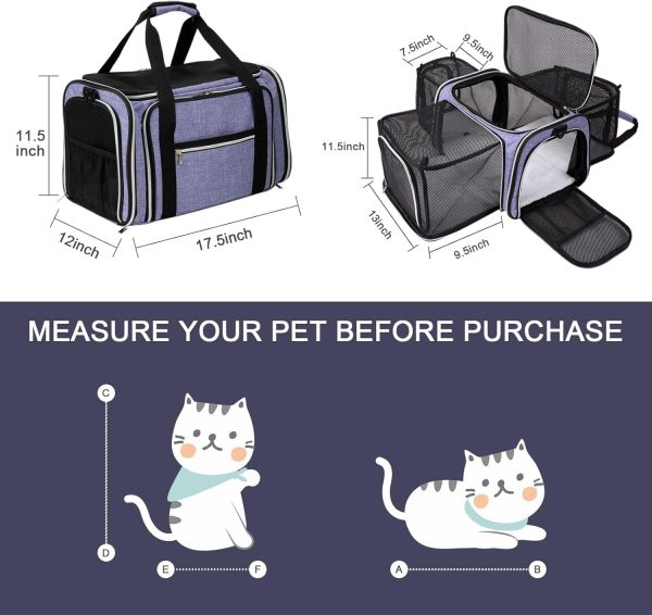 BAGLHER Expandable Pet Carrier Airline Approved Travel Bag-1