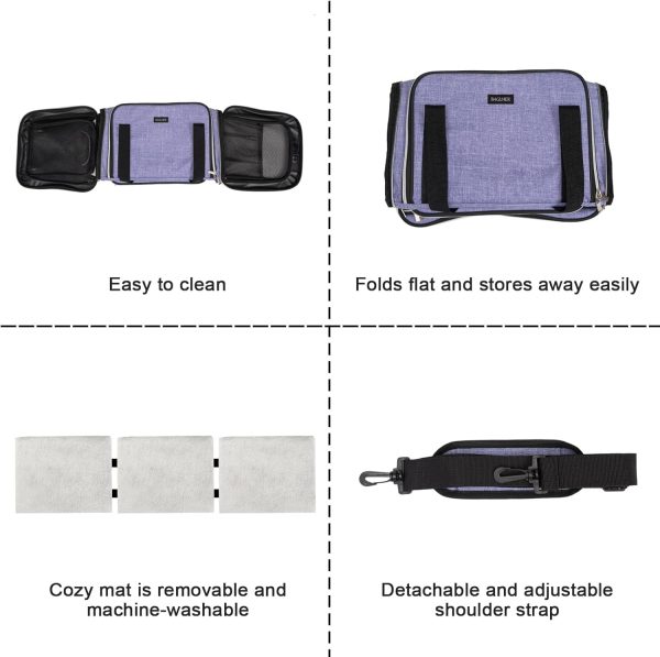 BAGLHER Expandable Pet Carrier Airline Approved Travel Bag-5