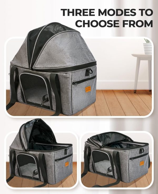 BurgeonNest Expandable Cat Carrier Soft Sided Pet Travel Bag-5