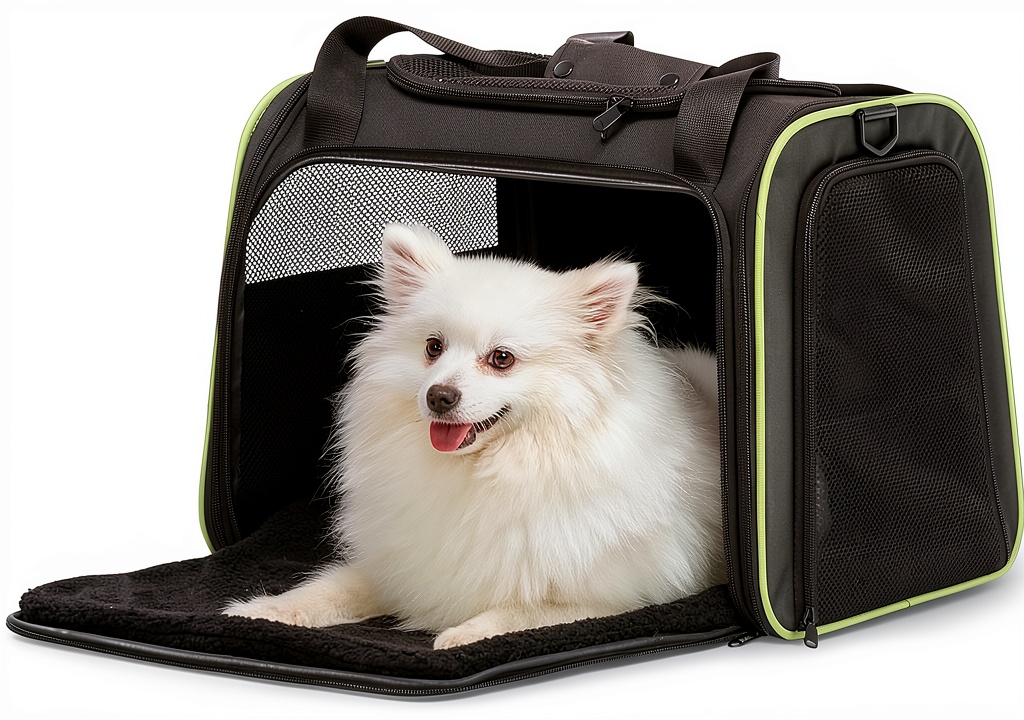 Unboxing PETSFIT Large Cat Carrier on a kitchen countertop