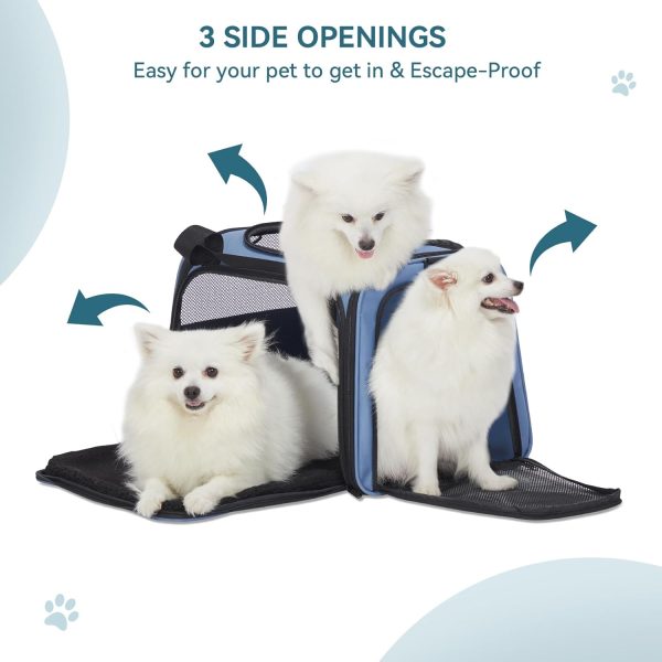 Pet Carrier PETSFIT Soft‑Sided Travel Bag Black-2