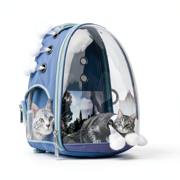 XIZIX Cat Backpack Bubble Carrier Ventilated Pet Travel-2