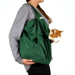 Cat-in-the-bag Cotton Cat Carrier Pouch for Travel Grooming-0