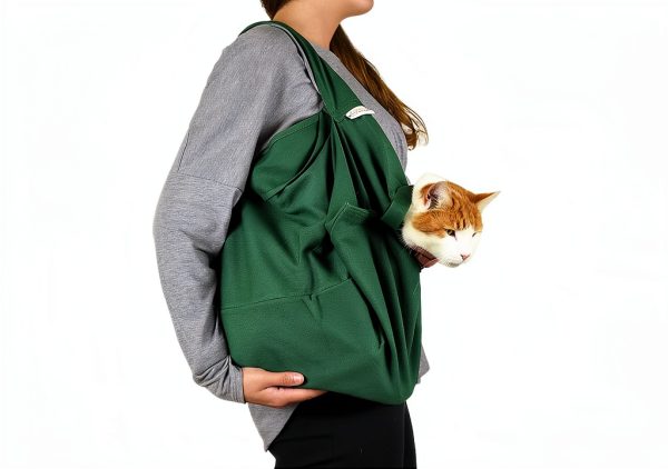 Cat-in-the-bag Cotton Cat Carrier Pouch for Travel Grooming-0