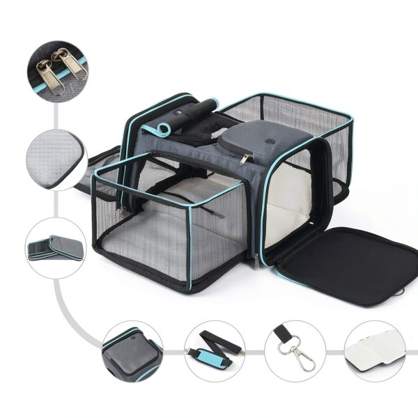 Pesen Expandable Cat Carrier Soft-Sided Travel Pet Carrier-2
