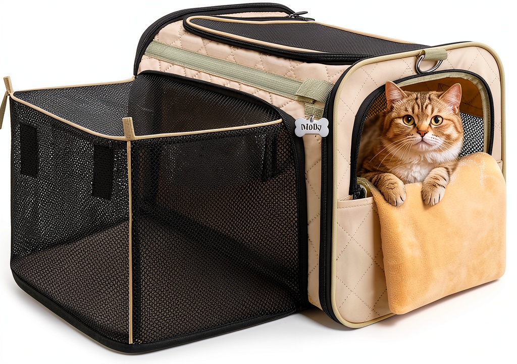 MIDOG cat carrier in use during car travel
