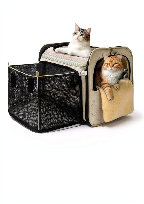 MIDOG Cat Carrier Expandable Water Resistant Pet Travel-2