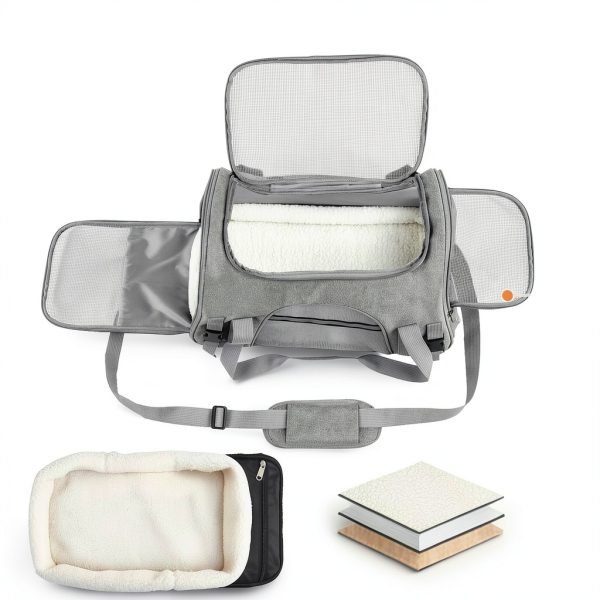 SZZJKJ Airline Approved Cat Carrier Foldable Pet Travel Bag-1