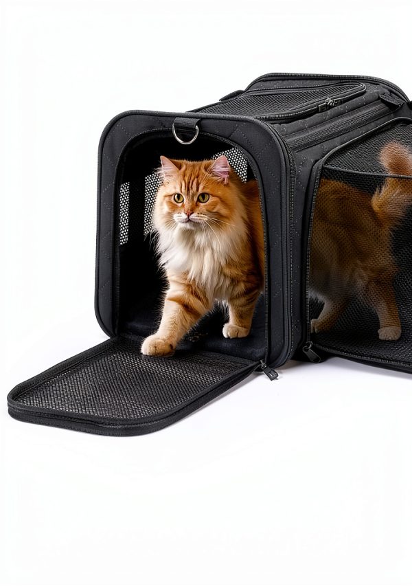 MIDOG Cat Carrier Expandable Water Resistant Pet Travel-3
