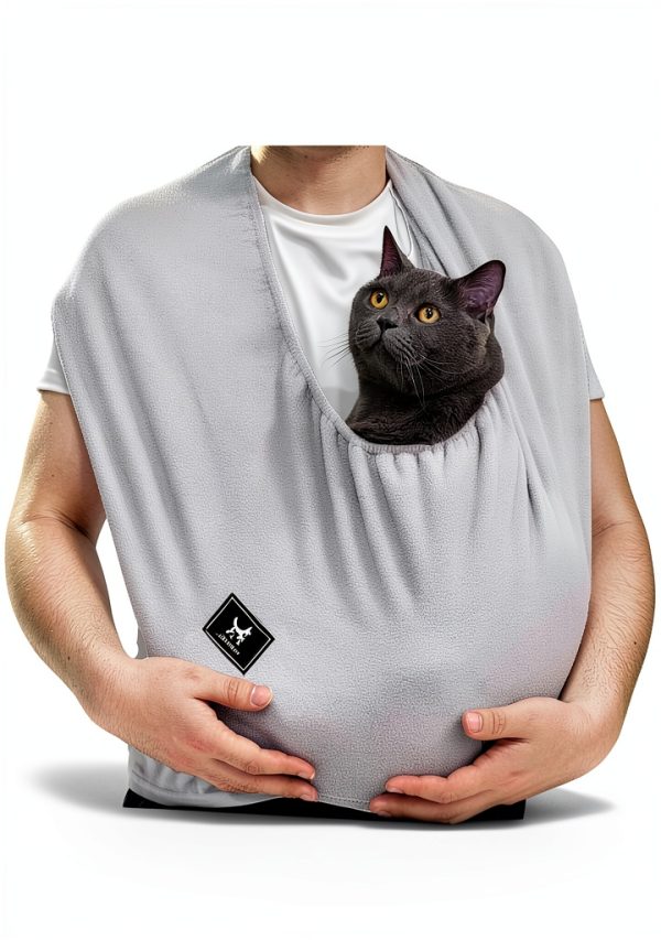 PAWPUBBY Cat Carrier Sling Soft Fleece Hands Free Pet Pouch-0