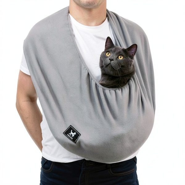 Cat Sling Carrier PAWPUBBY Soft Fleece Design-3