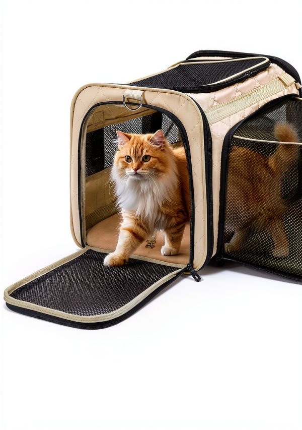 MIDOG Cat Carrier Expandable Water Resistant Pet Travel-3