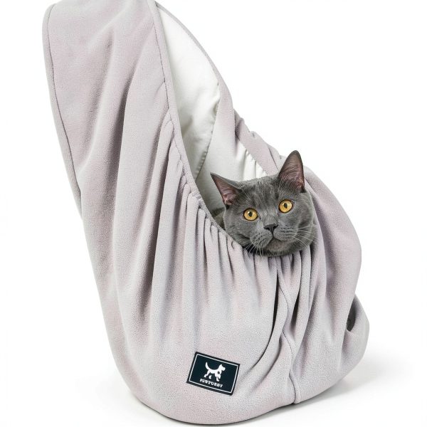 Cat Sling Carrier PAWPUBBY Soft Fleece Design-6