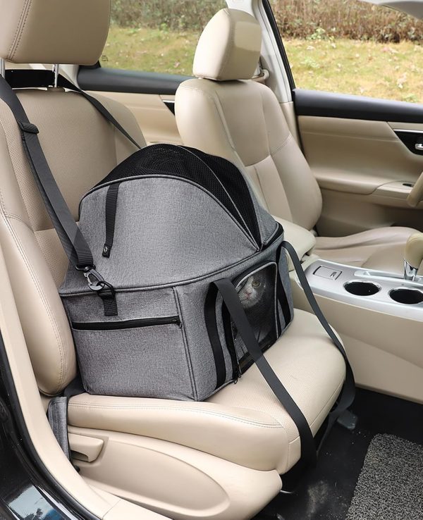 BurgeonNest Expandable Cat Carrier Soft Sided Pet Travel Bag-2