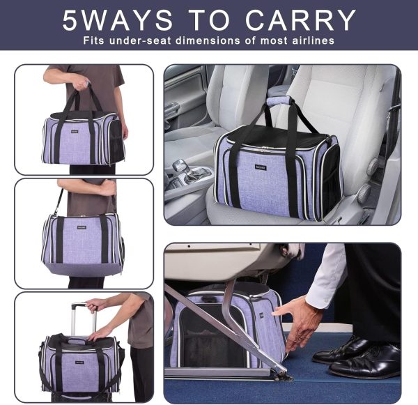 BAGLHER Expandable Pet Carrier Airline Approved Travel Bag-7