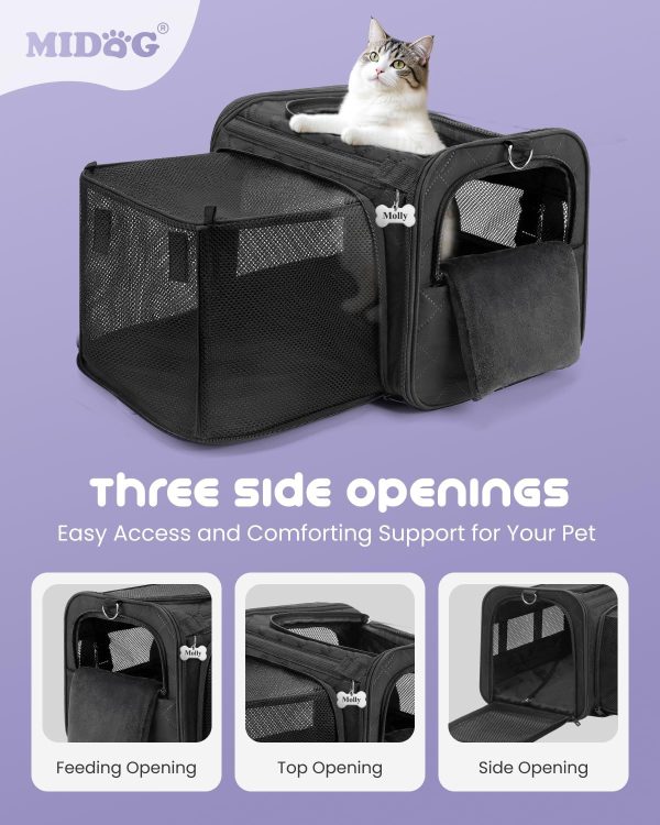 MIDOG Cat Carrier Expandable Airline Approved Pet Travel-2
