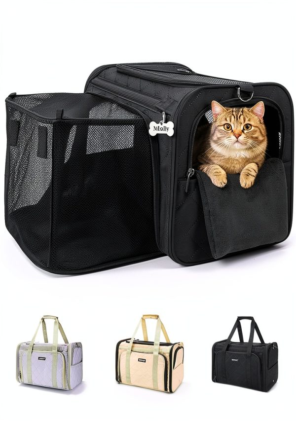MIDOG Cat Carrier Expandable Water Resistant Pet Travel-0