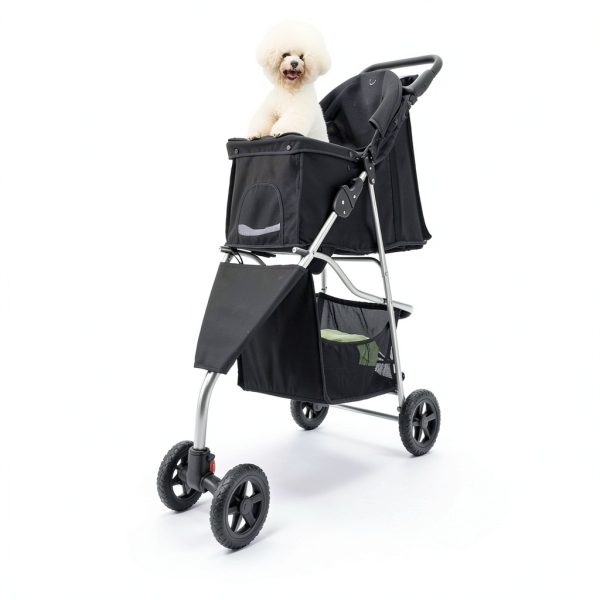 SMUG Pet Stroller Lightweight Foldable Mesh Cat Dog-4
