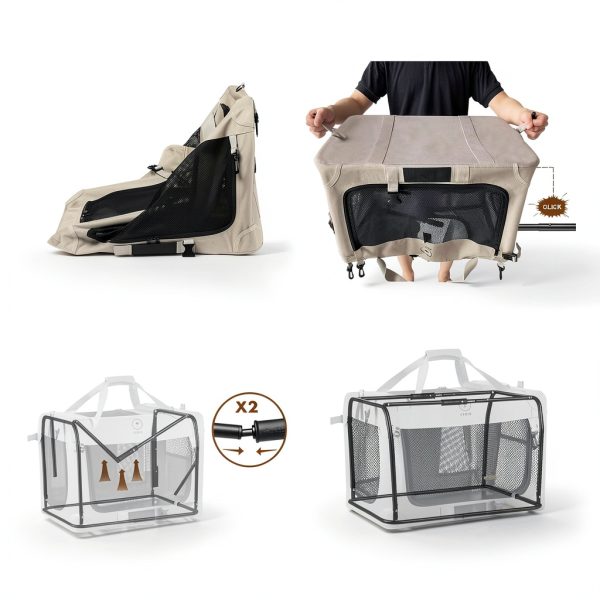 PEGIC Pet Carrier Collapsible Design Multi Security Cat Dog-1