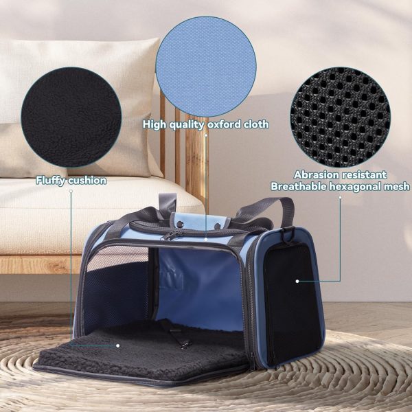 Pet Carrier PETSFIT Soft‑Sided Travel Bag Black-3