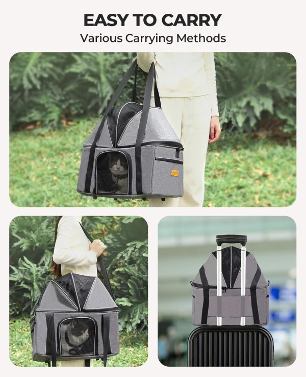 BurgeonNest Expandable Cat Carrier Soft Sided Pet Travel Bag-6