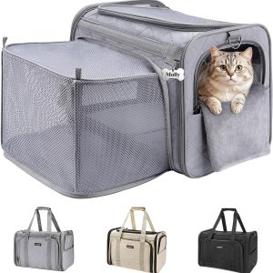 MIDOG Cat Carrier Expandable Water Resistant Pet Travel-0