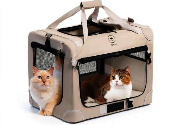 PEGIC Pet Carrier Collapsible Design Multi Security Cat Dog-0