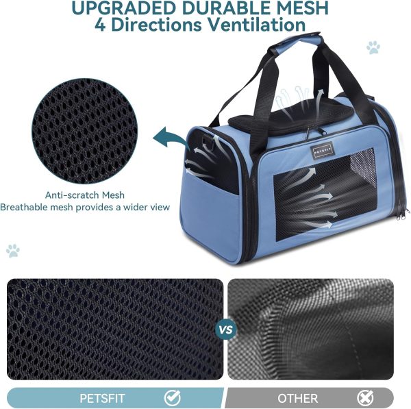 Pet Carrier PETSFIT Soft‑Sided Travel Bag Black-8