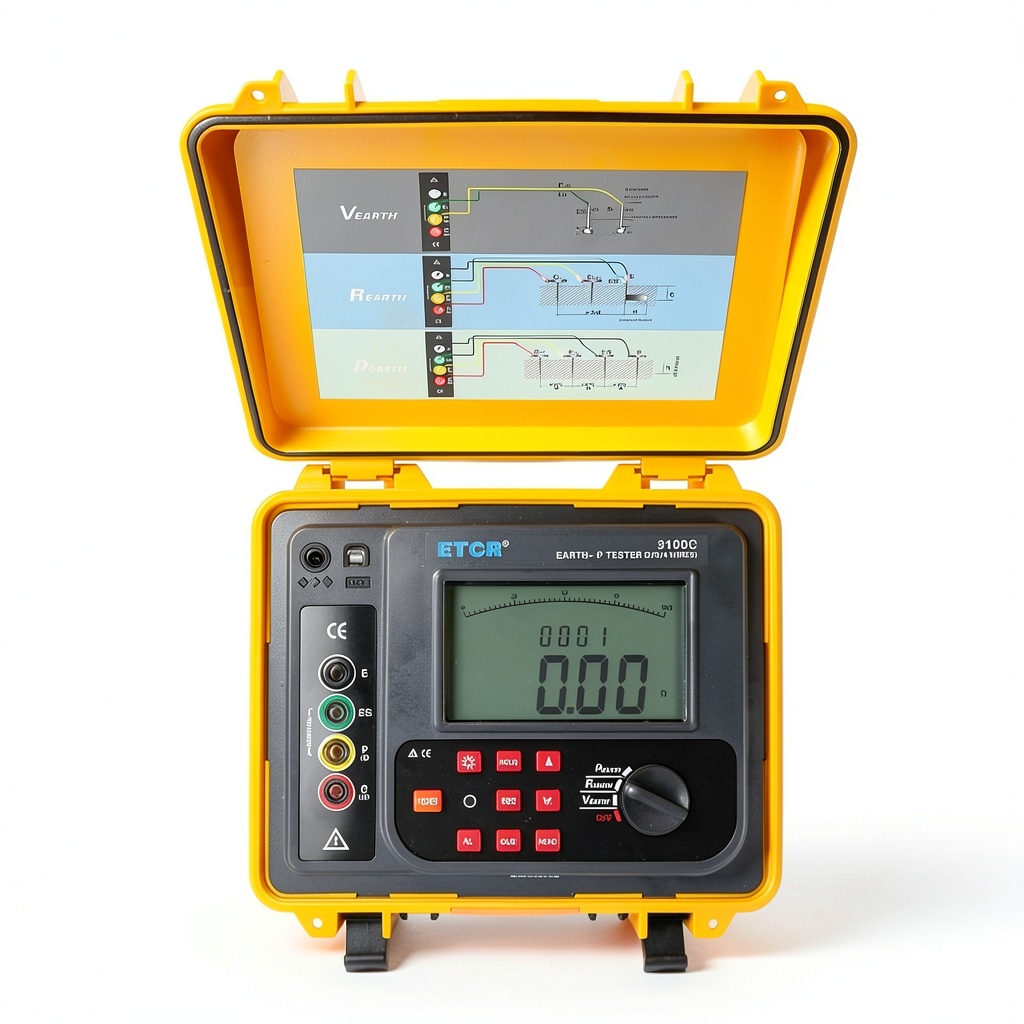 ETCR 3100C tester being used on a construction site