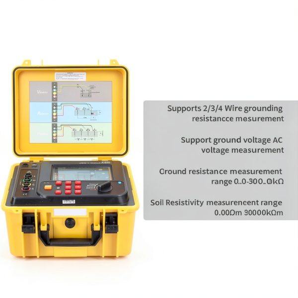 Ground Resistance Meter Walfront ETCR3100C 2‑4 Wire Tester-2