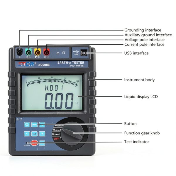ETCR Earth Resistance Tester ETCR3000B with FFT AFC Technology-6