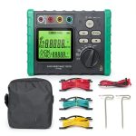 DUOYI Ground Resistance Tester DY4100A 6‑AA Battery Digital Meter with-0