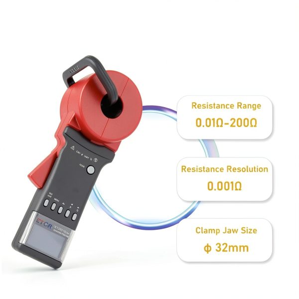 Ground Resistance Meter SULMILE 3R-S8M0-GTCG 0.010-200Ω Clamp-1