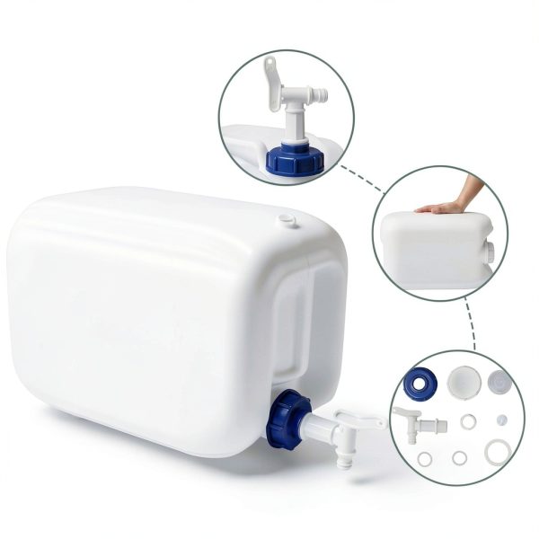 Kigley 5 Gallon Carboy with Spigot 2 Pack HDPE Plastic Water Tank-2