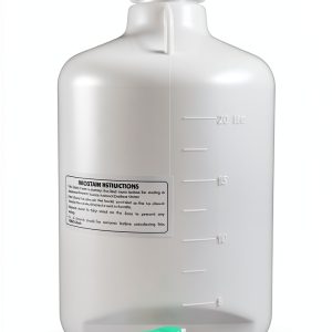EISCO Carboy Bottle with Stopcock, 20 Liter Capacity, White Premium Polypropylene with 2 Handles Labs-0