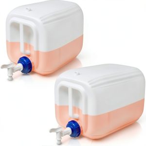 Kigley 5 Gallon Carboy with Spigot 2 Pack HDPE Plastic Water Tank-0