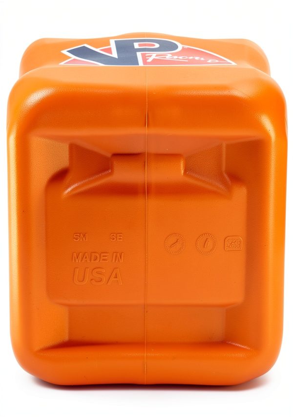 VP Racing 3572-CA, 5.5-Gallon Square Motorsport Jug Orange w/ 14" Deluxe Hose Close-Trimmed Cap and Neck for Tight Seal (1 Pack)-6