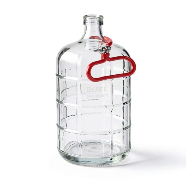 1 Pack Carboy Handle Heavy Duty Carboy Holder for Smooth Neck 3 Gallon 5 Gallon 6 Gallon 6.5 Gallon Glass Carboys Portable Glass Carboy Handle(Red)-3