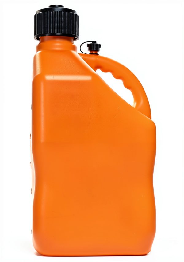 VP Racing 3572-CA, 5.5-Gallon Square Motorsport Jug Orange w/ 14" Deluxe Hose Close-Trimmed Cap and Neck for Tight Seal (1 Pack)-8