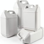 2.5 Gallon Water Jug, F-Style Plastic Jug, Water Storage Containers, Hdpe Containers with Leakproof Cap (4 Pack)-0