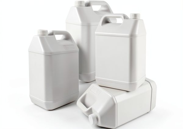 2.5 Gallon Water Jug, F-Style Plastic Jug, Water Storage Containers, Hdpe Containers with Leakproof Cap (4 Pack)-0